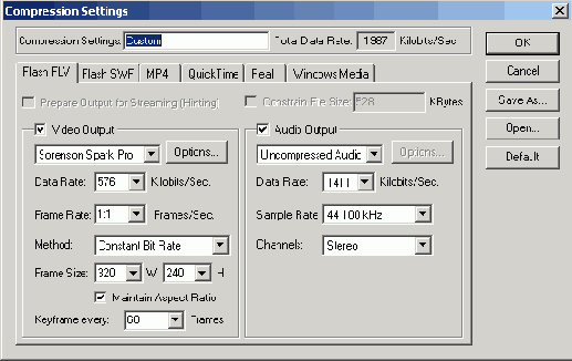   Compression Settings