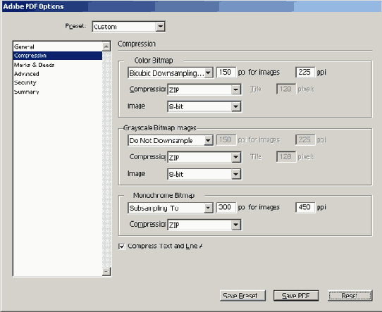  Adobe PDF Options
